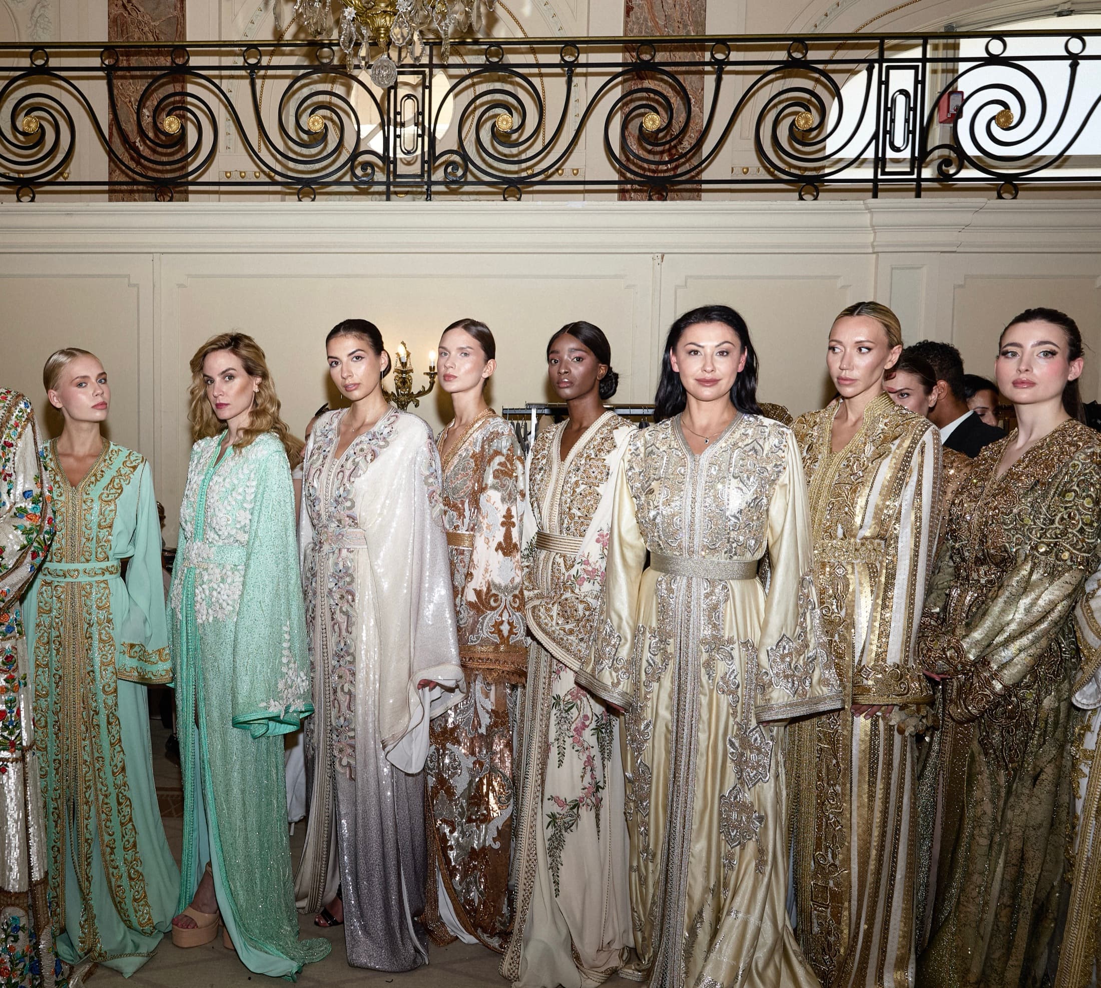 Ella Lehtinen backstage at an international fashion show in Cannes